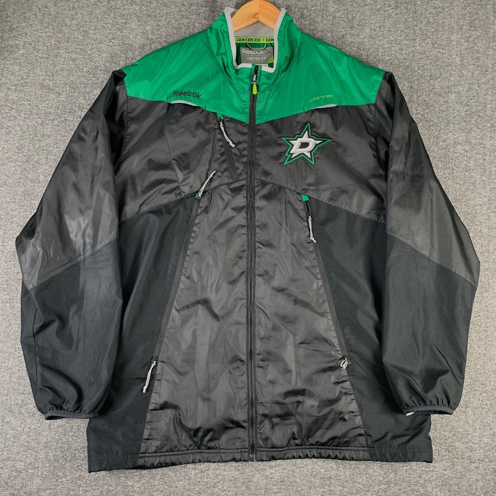 Dallas Stars Jacket Men 3XL Center Ice Collection Full Zip Reebok Kinetic Fit